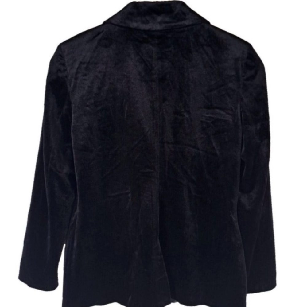 Nine West Cara Santana X Black Velvet Blazer Jacket - Picture 4 of 16